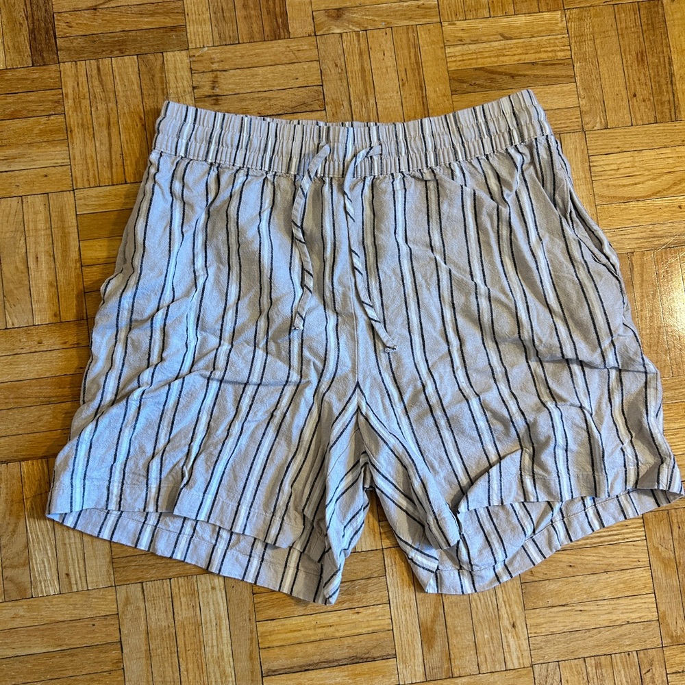 Striped Linen Shorts